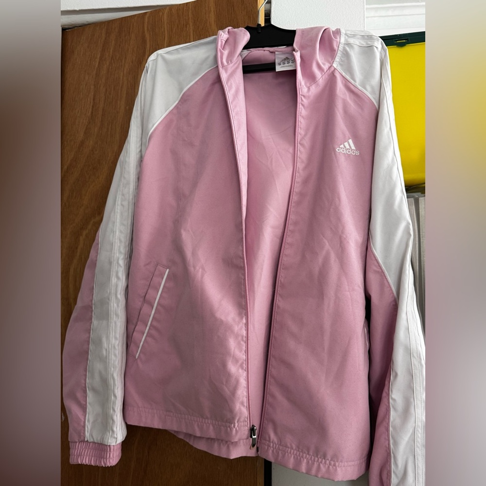 adidas Pink and White Women's Jacket